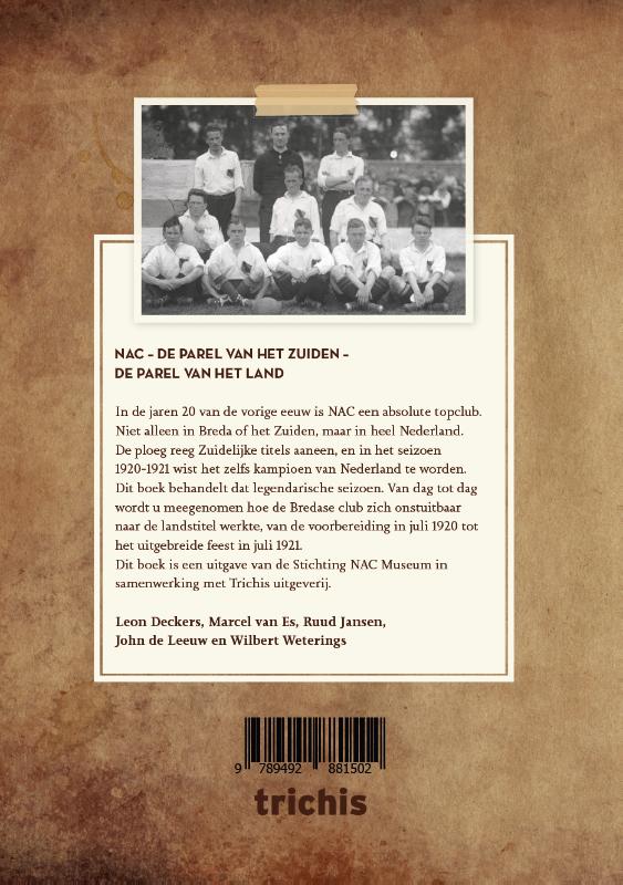 Achterkant van Dagboek van de kampioen