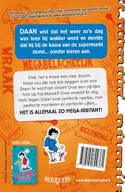 Achterkant van Pas op: kan irriteren!