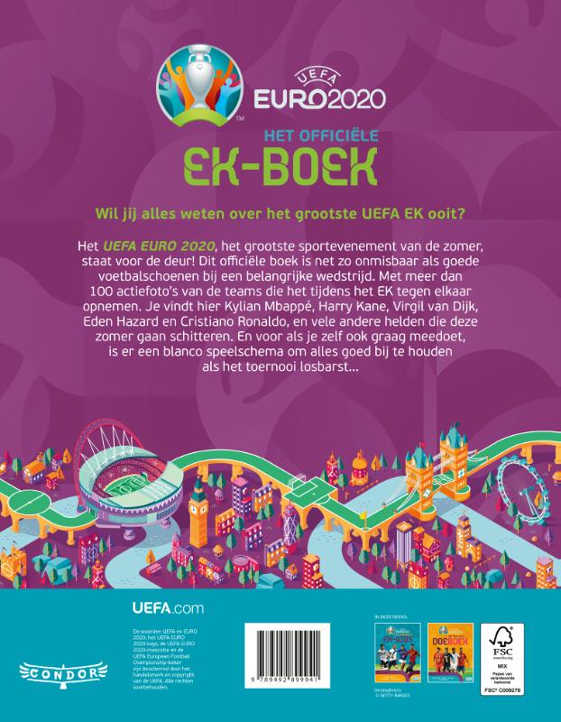 Achterkant van EURO 2020 - Het officiële EK-boek