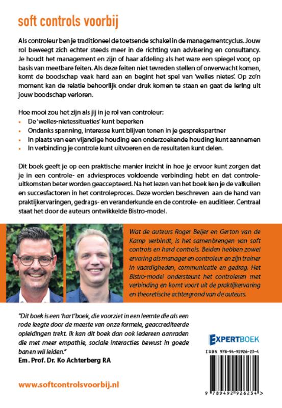 Achterkant van Soft controls voorbij