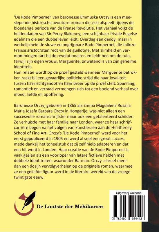 Achterkant van De rode pimpernel