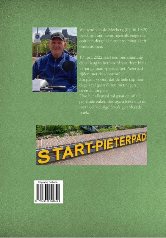 Achterkant van Een solo-pelgrimage op de scootmobiel van Pieterburen naar de St. Pietersberg in Maastricht
