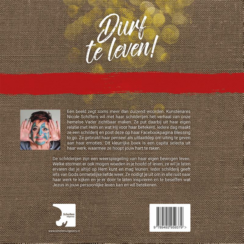 Achterkant van Durf te leven!