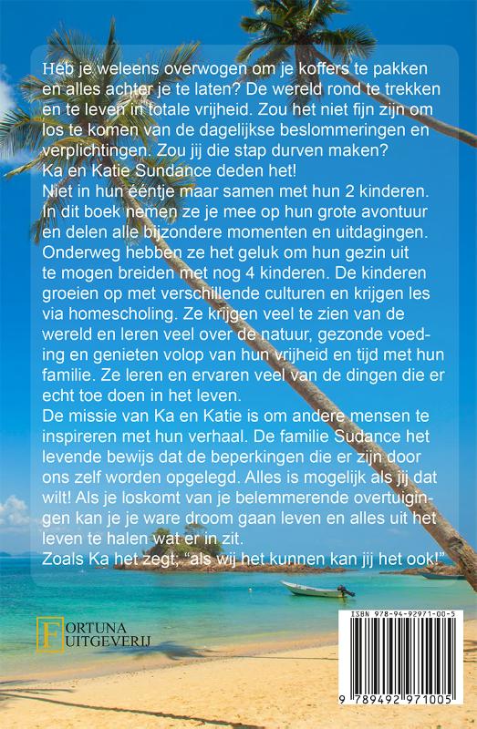Achterkant van Met 6 kinderen rond de wereld!