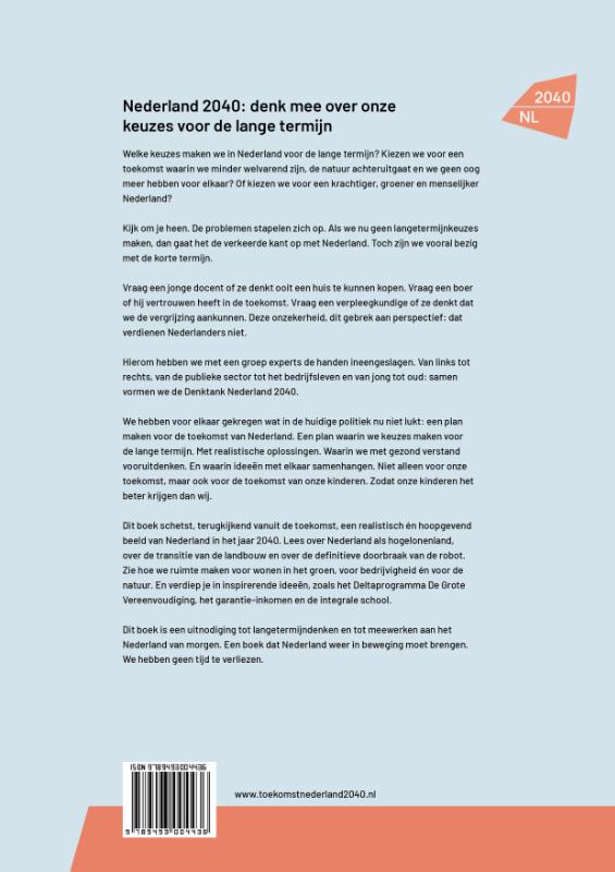 Achterkant van Een toekomstbeeld