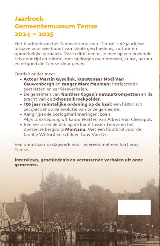 Achterkant van Gemeentemuseum Temse Jaarboek 2024-2025