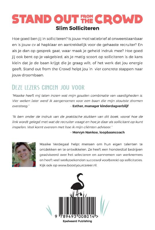 Achterkant van Stand out from the Crowd