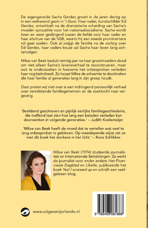 Achterkant van Daar praten wij niet over