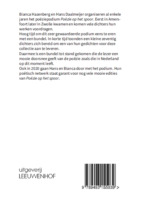 Achterkant van Poëzie op het Spoor