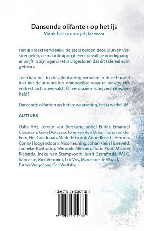 Achterkant van Dansende olifanten op het ijs