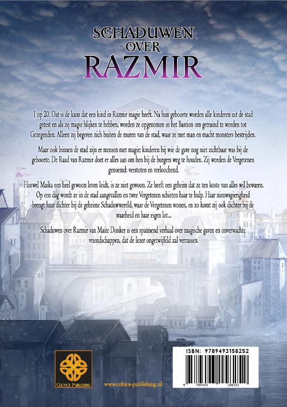 Achterkant van Schaduwen over Razmir