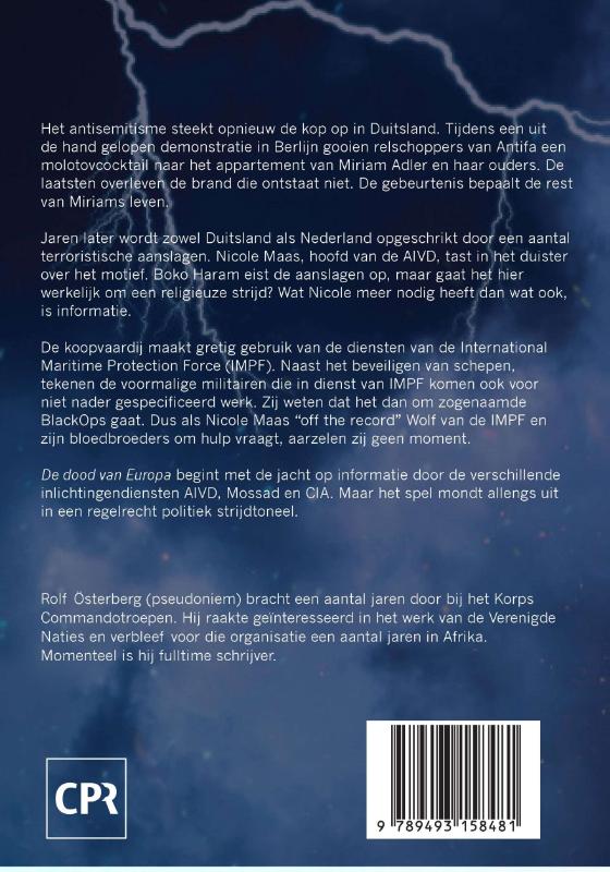 Achterkant van De dood van Europa