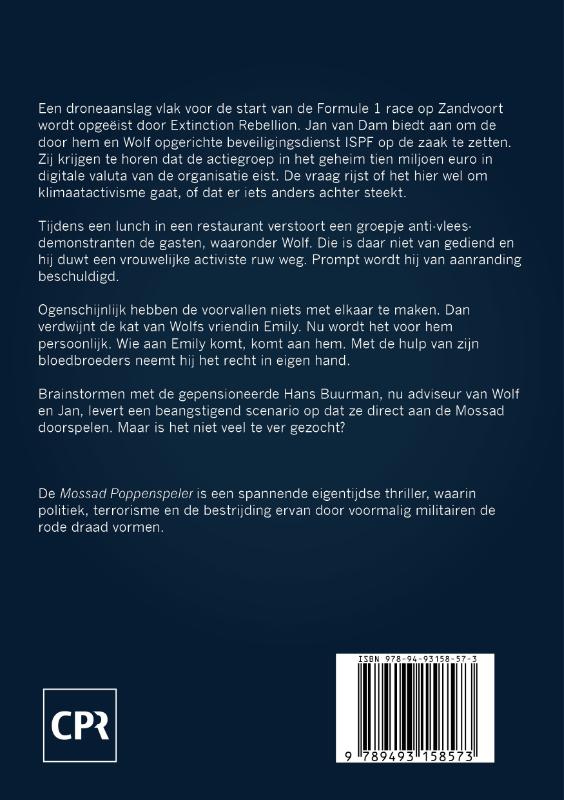 Achterkant van De Mossad Poppenspeler