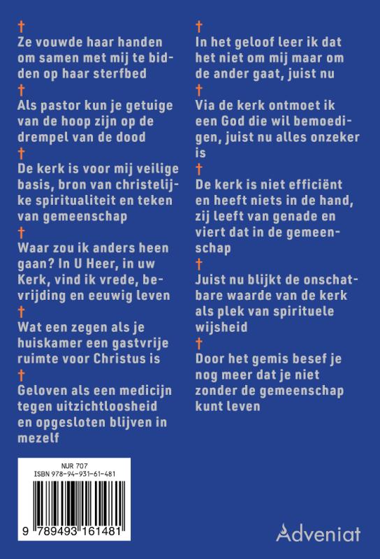Achterkant van Daarom blijf ik juist in de coronacrisis bij de kerk