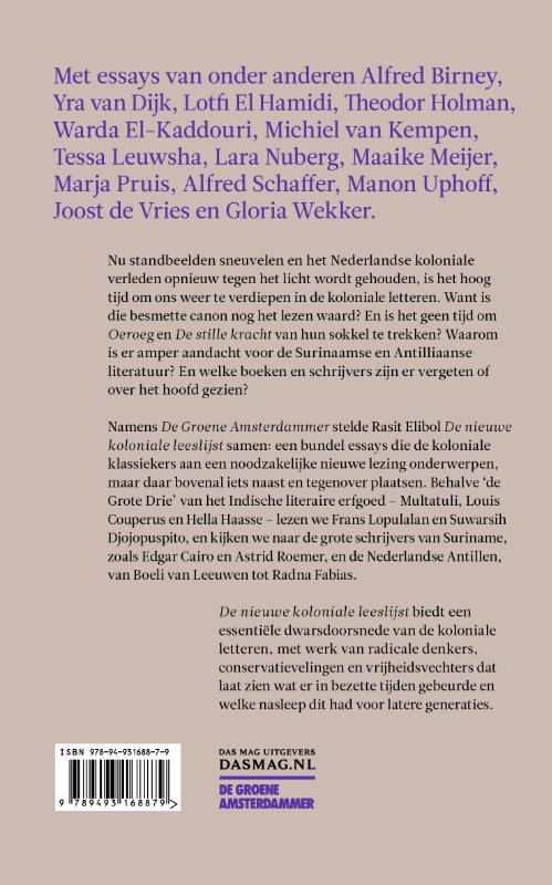 Achterkant van De nieuwe koloniale leeslijst