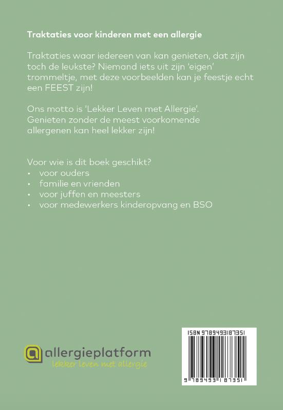 Achterkant van Traktaties voor kinderen met een allergie
