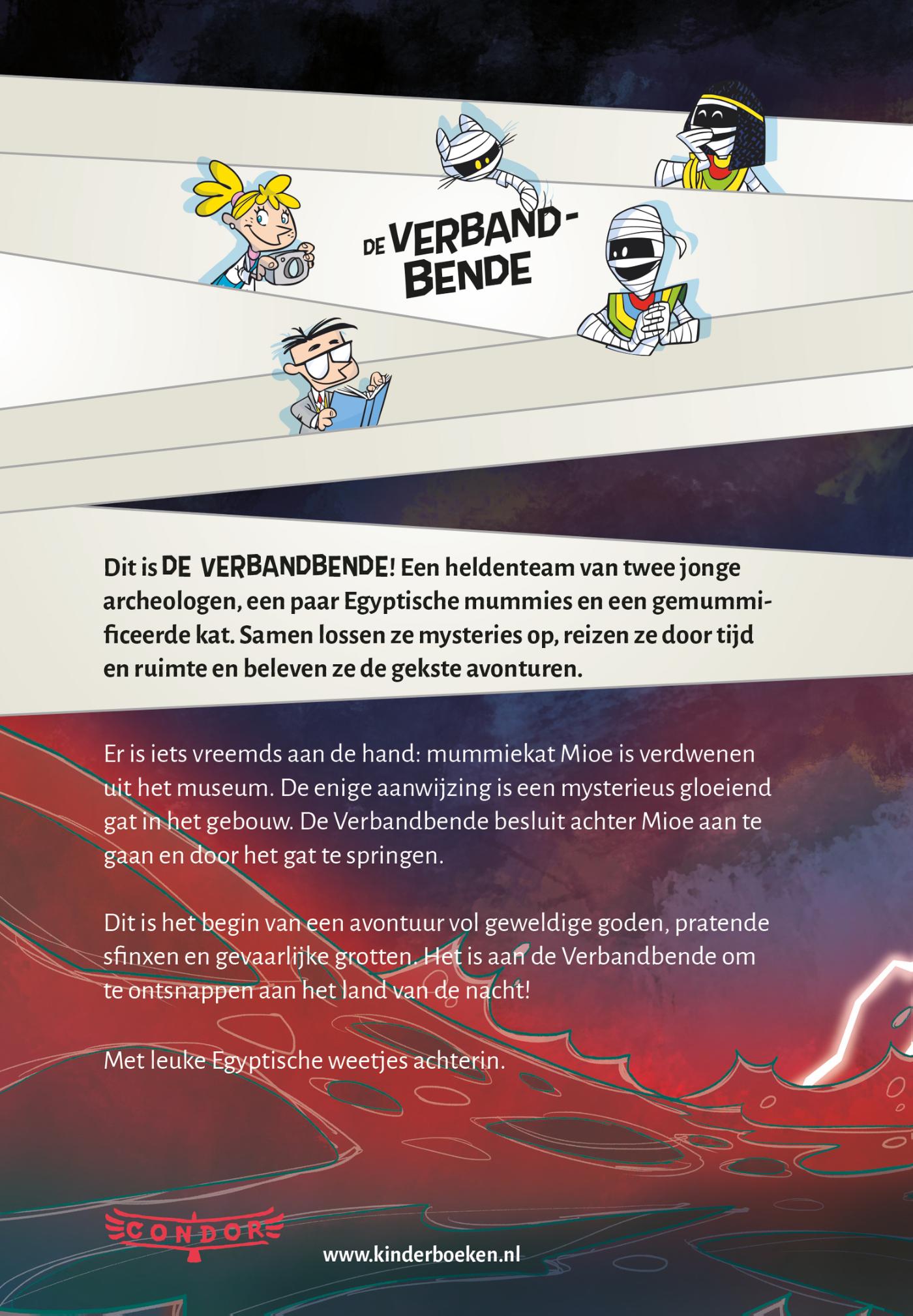 Achterkant van De verbandbende in het land van de nacht