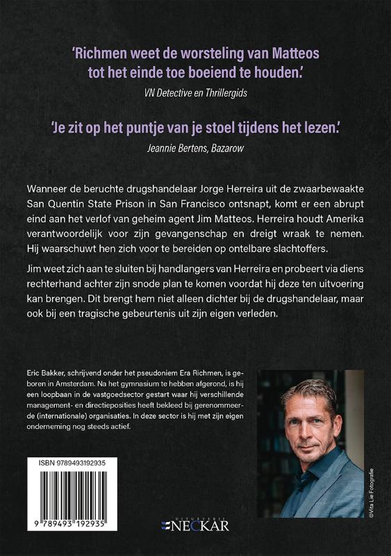 Achterkant van De paarse engel