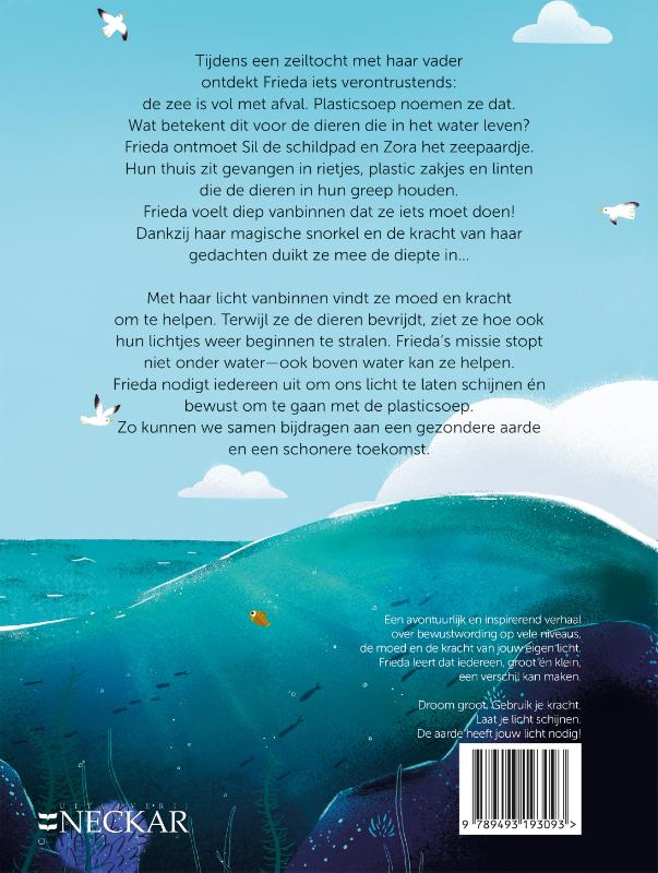 Achterkant van Frieda en de onderwaterwereld