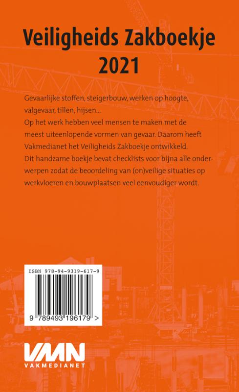 Achterkant van Veiligheids Zakboekje 2021
