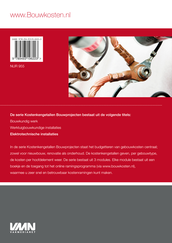 Achterkant van Kostenkengetallen bouwprojecten - Elektrotechnische installaties 2021
