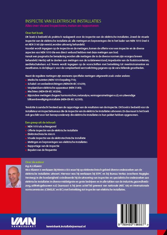 Achterkant van Inspectie van elektrische installaties
