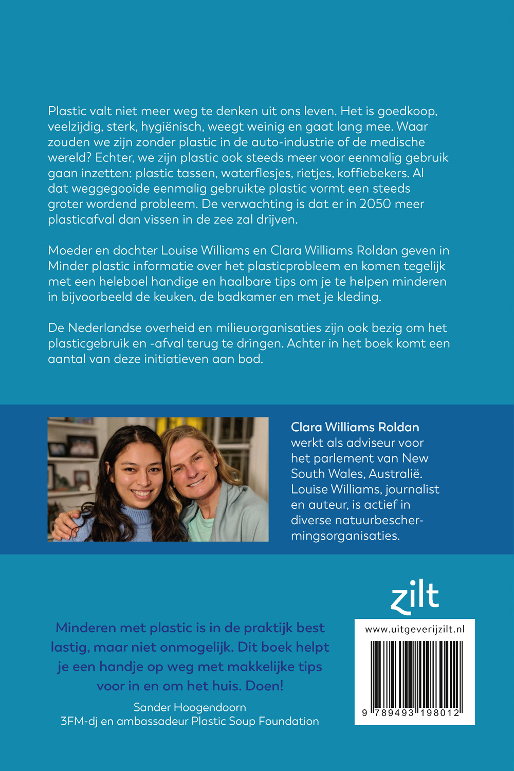 Achterkant van Minder plastic