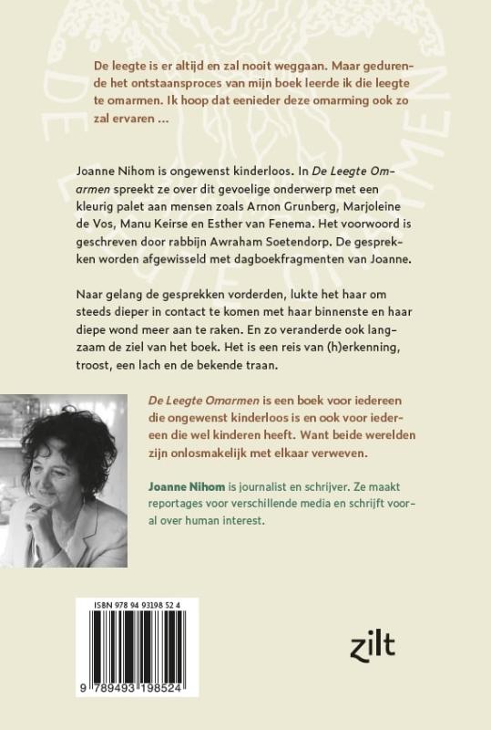 Achterkant van De Leegte Omarmen
