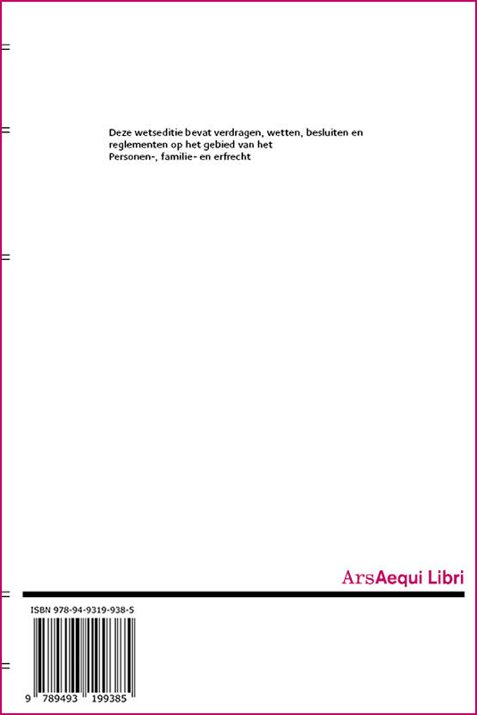 Achterkant van Personen-, familie- & erfrecht 2021-2022