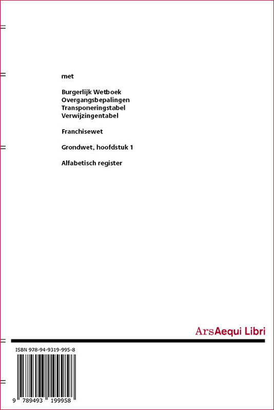 Achterkant van Burgerlijk wetboek 2023/2024