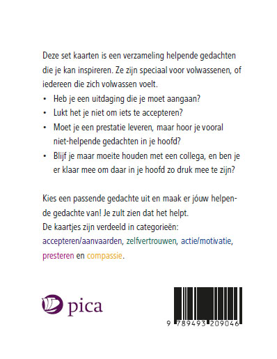 Achterkant van Helpende gedachten voor volwassenen