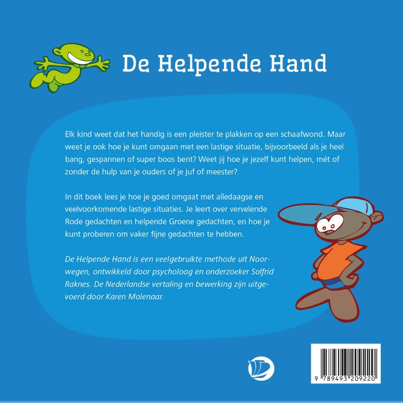 Achterkant van De Helpende Hand voor kinderen