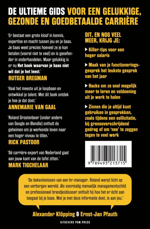 Achterkant van Het boek waarvan je baas niet wil dat je het leest