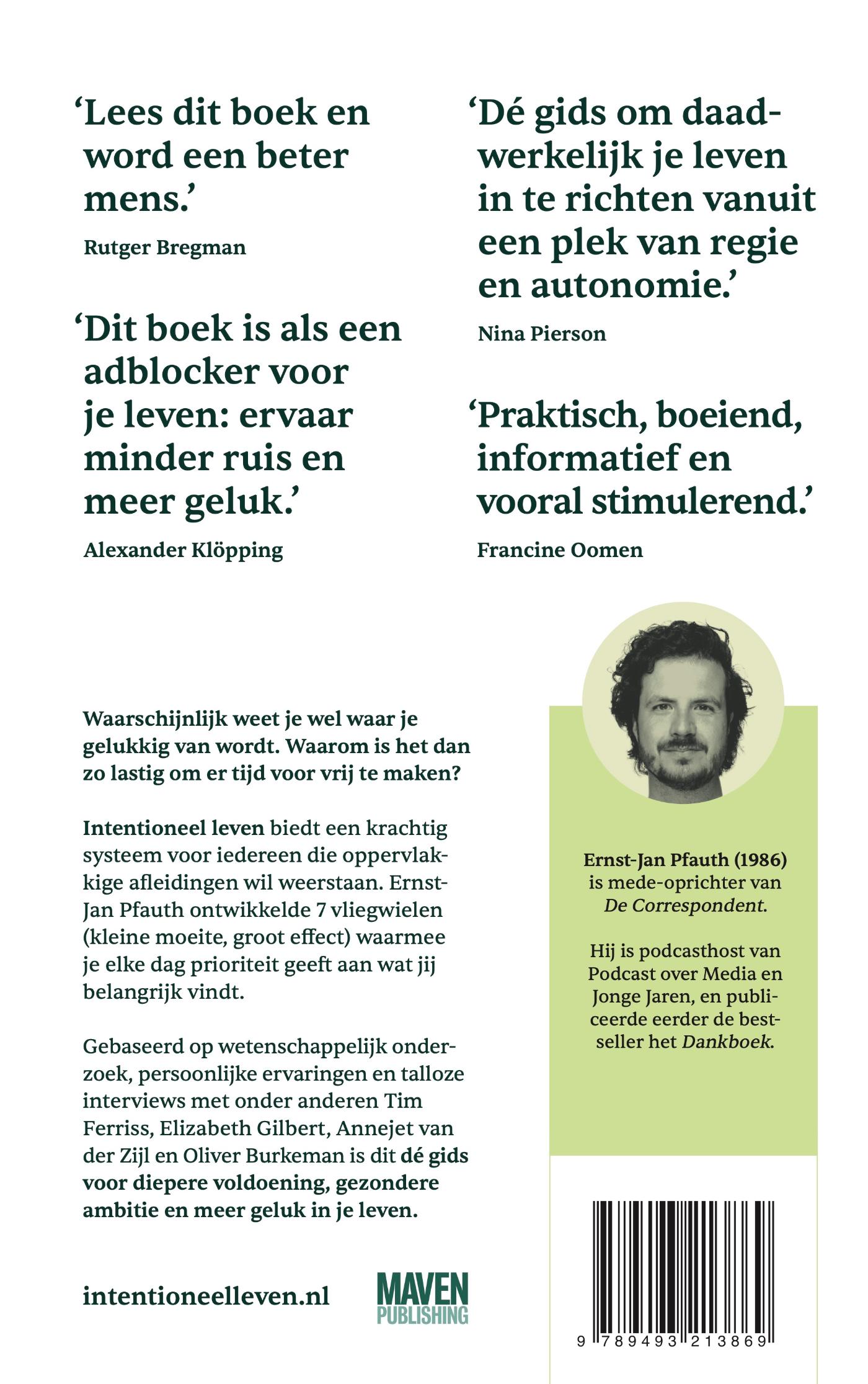 Achterkant van Intentioneel leven
