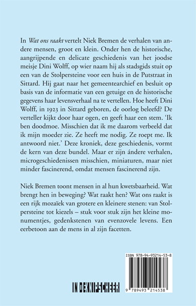Achterkant van Wat ons raakt