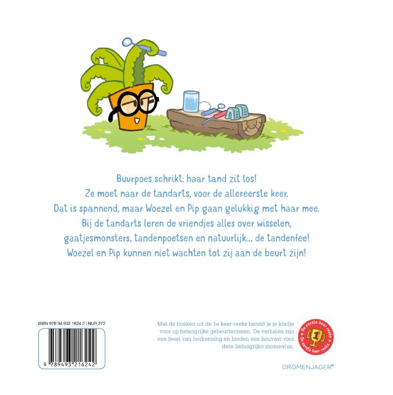 Achterkant van Naar de tandarts