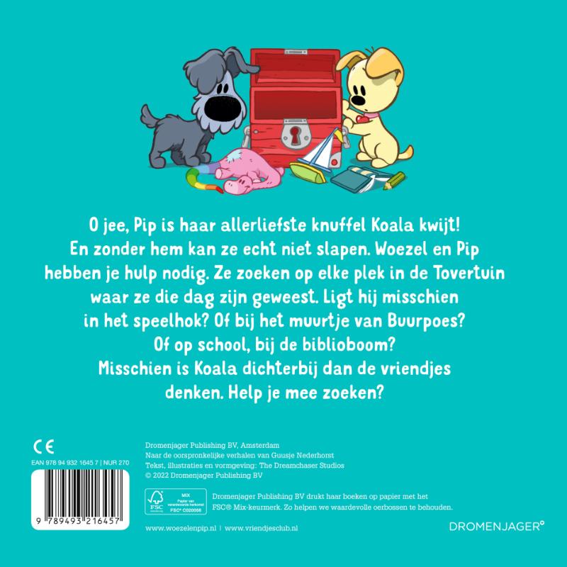 Achterkant van Knuffel is zoek