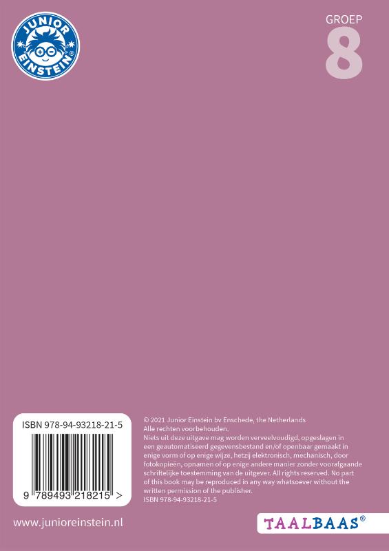 Achterkant van antwoordenboek 2