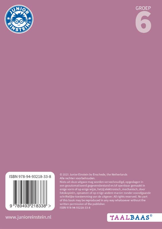 Achterkant van antwoordenboek 1