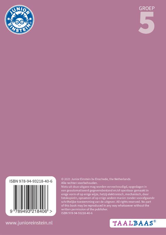 Achterkant van antwoordenboek 2