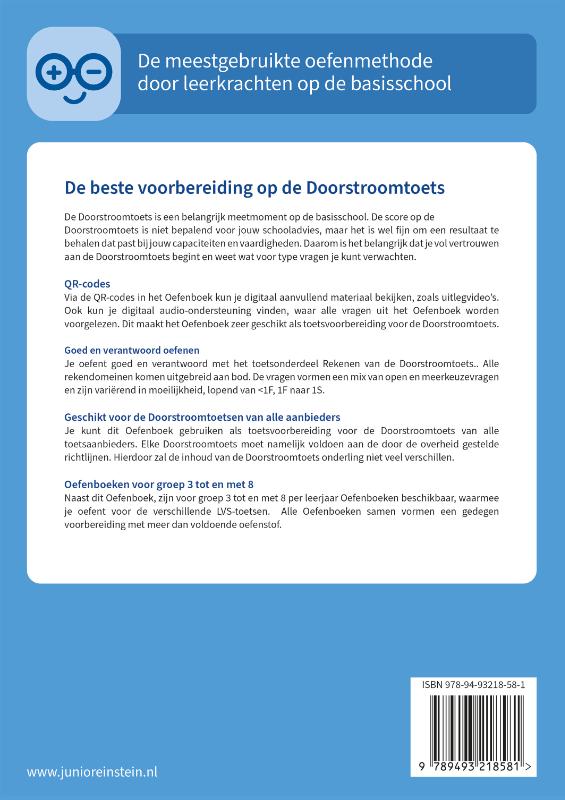 Achterkant van 1 groep 8