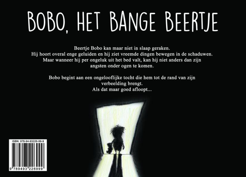 Achterkant van Bobo, het bange beertje