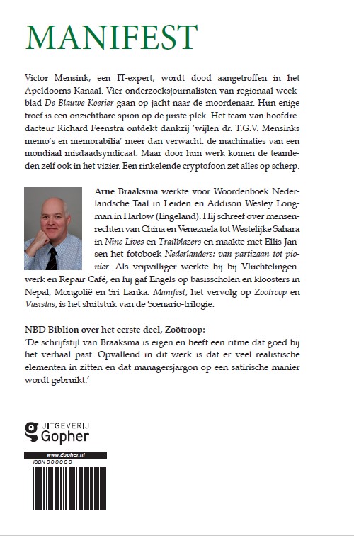 Achterkant van Manifest