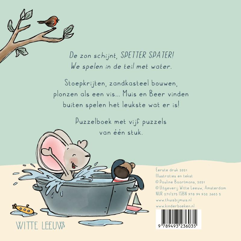 Achterkant van Buiten spelen met Muis