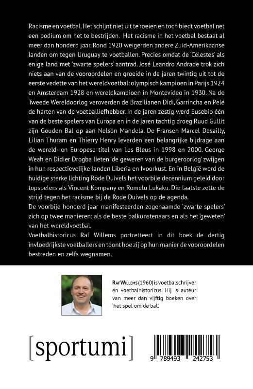 Achterkant van Voetbal tegen racisme