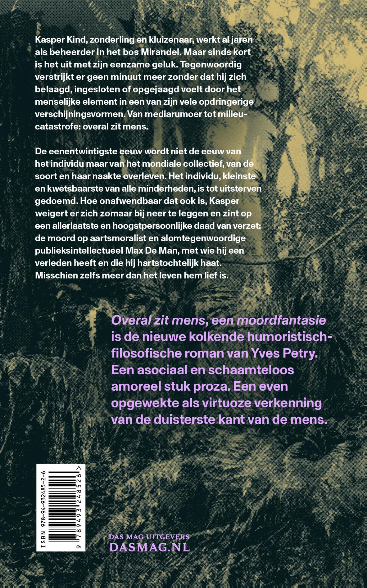 Achterkant van Overal zit mens