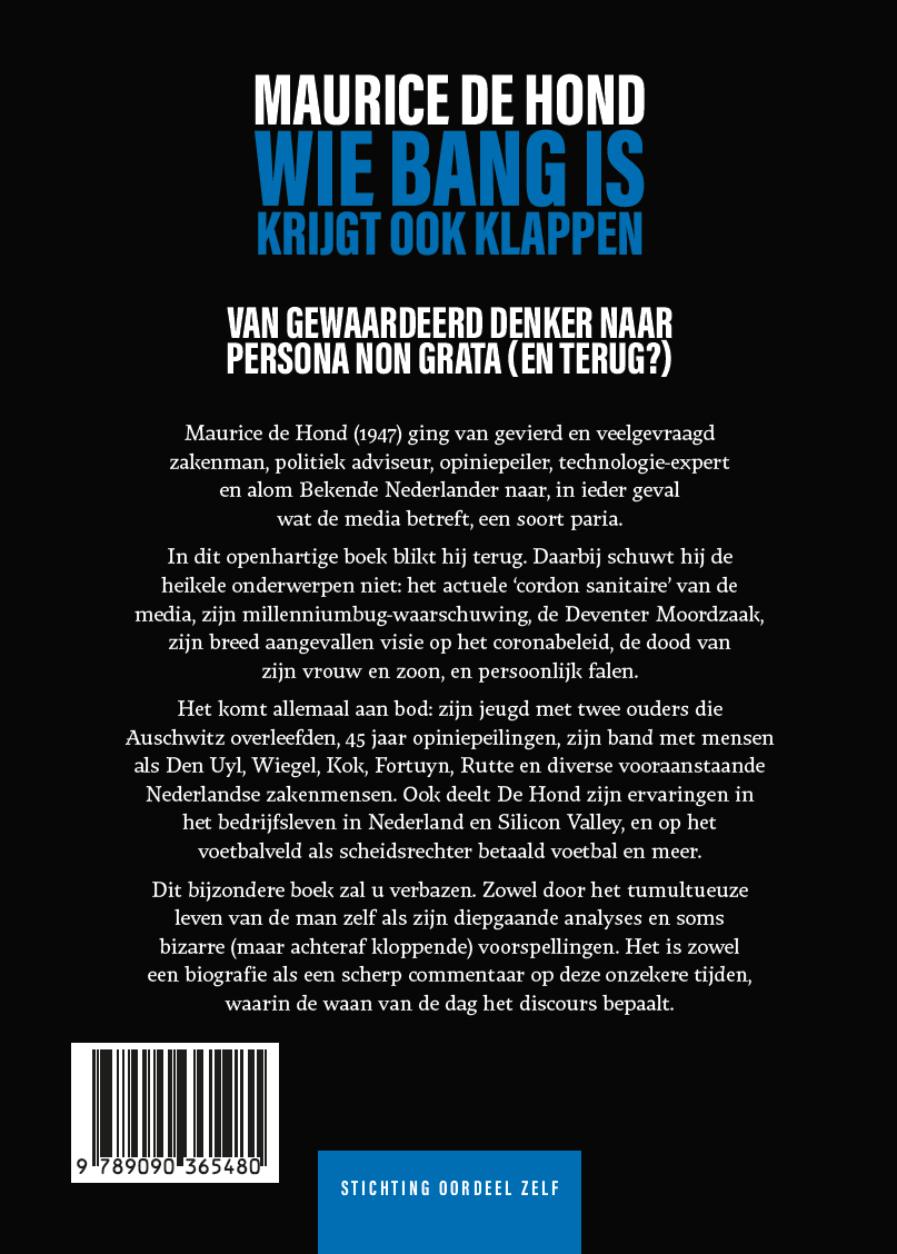 Achterkant van Wie bang is krijgt ook klappen