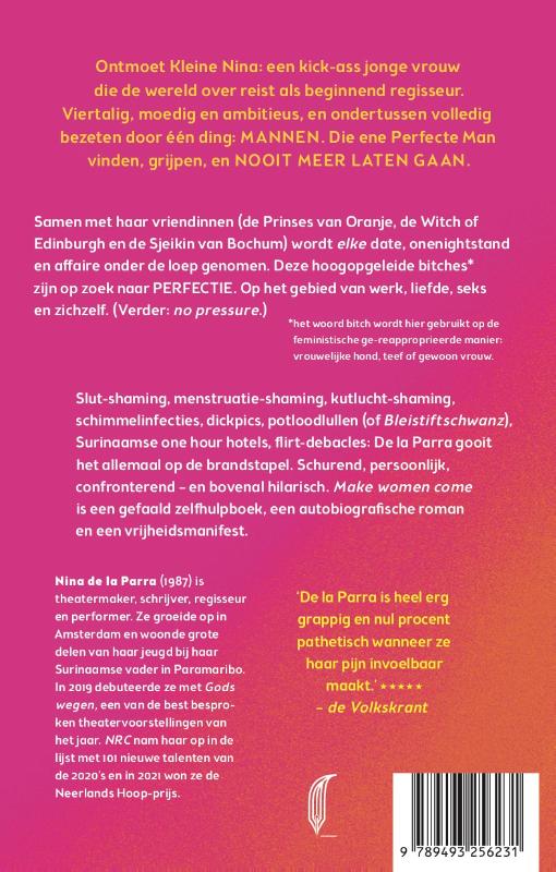 Achterkant van Make women come