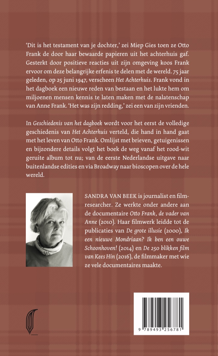 Achterkant van Geschiedenis van het dagboek