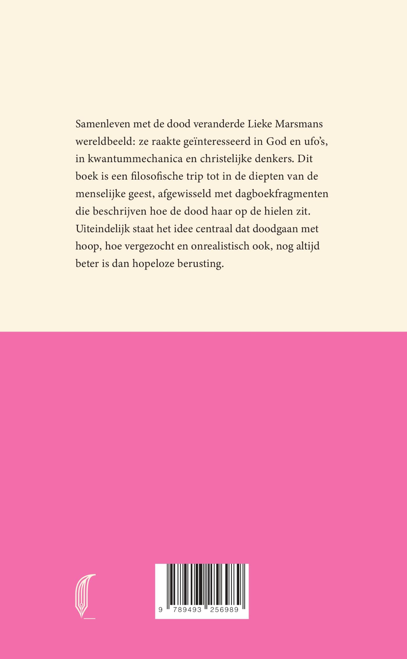 Achterkant van Op een andere planeet kunnen ze me redden